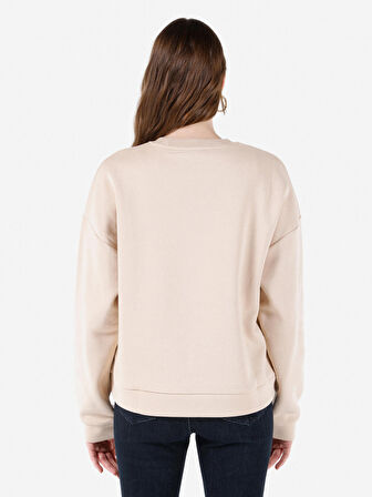 Bej Kadın Sweatshirt