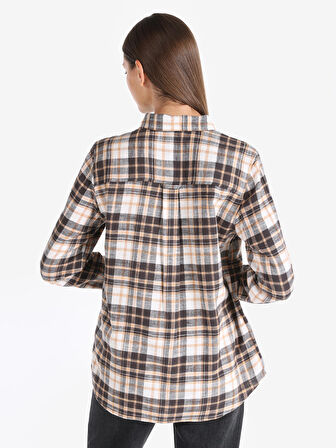 Çok Renkli Kadın Gömlek U.kol