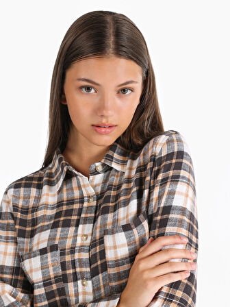 Çok Renkli Kadın Gömlek U.kol