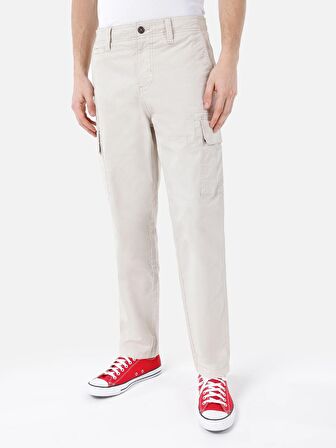 Normal Kesim Orta Bel Düz Paça Bej Erkek Pantolon Cl1066957