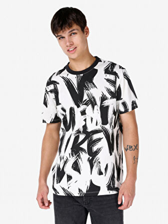Beyaz Erkek Tshirt K.kol