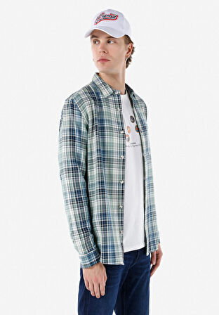 Regular Fit Shirt Neck Ekoseli Erkek Çok Renkli Uzun Kol Gömlek Cl1067021