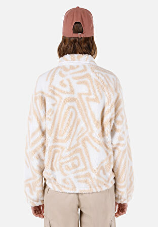 Regular Fit Dik Yaka Çıtçıtlı Astarlı  Kadın Bej Mont