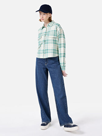 Yeşil Kadın Gömlek U.kol