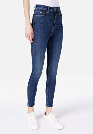 Skinny Fit   Kadın Koyu Mavi Jean Pantolon
