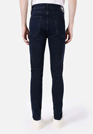 Skinny Fit   Erkek Koyu Mavi Jean Pantolon