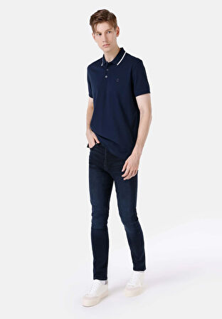 Skinny Fit   Erkek Koyu Mavi Jean Pantolon