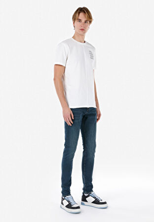 041 Danny Dar Kesim Düşük Bel Düz Paça Mavi Erkek Pantolon Cl1067184