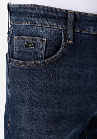 Slim Fit Düşük Bel Düz Paça Lacivert Erkek Pantolon Cl1067186