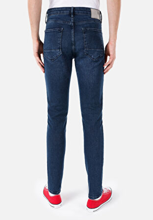 041 Danny Dar Kesim Düşük Bel Düz Paça Mavi Erkek Pantolon Cl1067190