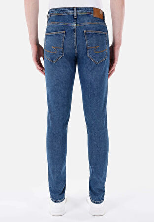 Straight Fit   Erkek Mavi Jean Pantolon