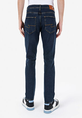 044 Karl Normal Kesim Düşük Bel Düz Paça Koyu Mavi Erkek Pantolon Cl1067227