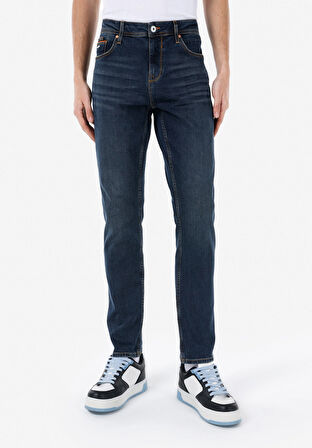 044 Karl Normal Kesim Düşük Bel Düz Paça Koyu Mavi Erkek Pantolon Cl1067227