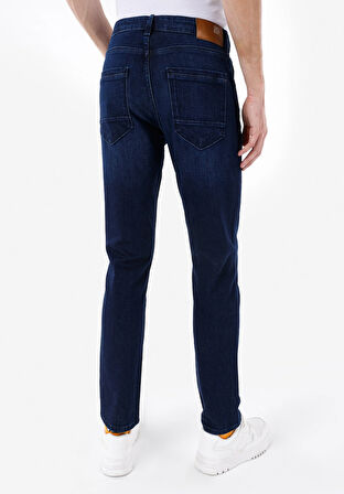 044 Karl Normal Kesim Düşük Bel Düz Paça Koyu Mavi Jean Erkek Pantolon Cl1067230