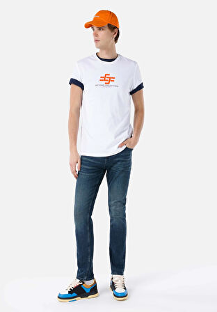 Straight Fit   Erkek Koyu Mavi Jean Pantolon