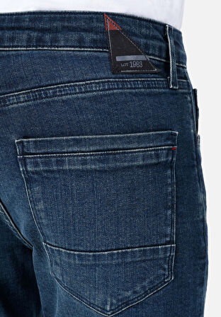 Straight Fit   Erkek Koyu Mavi Jean Pantolon