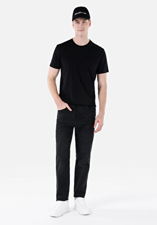 Rahat Regular Fit Normal Bel Düz Paça Siyah Erkek Pantolon Cl1067281