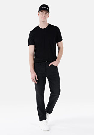Rahat Regular Fit Normal Bel Düz Paça Siyah Erkek Pantolon Cl1067281