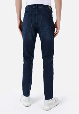 Straight Fit   Erkek Koyu Mavi Jean Pantolon