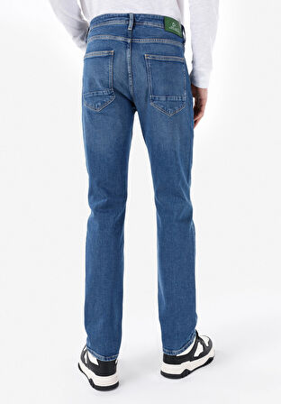 045 David Normal Kesim Orta Bel Düz Paça Mavi Erkek Pantolon Cl1067405