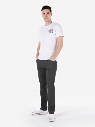 Rahat Kesim Orta Bel Düz Paça Antrasit Erkek Pantolon Cl1067466