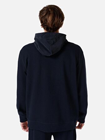 Normal Kesim Kapüşonlu Cepli Lacivert Erkek Sweatshirt Cl1067472