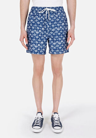 Slim Fit  Erkek Lacivert Deniz Şortu