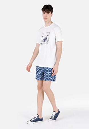 Slim Fit  Erkek Lacivert Deniz Şortu