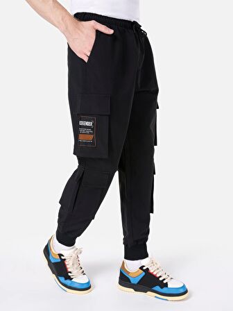 Normal Kesim Orta Bel Düz Paça Siyah Erkek Pantolon Cl1067558