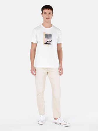 Beyaz Erkek Tshirt K.kol