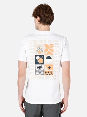 Beyaz Erkek Tshirt K.kol