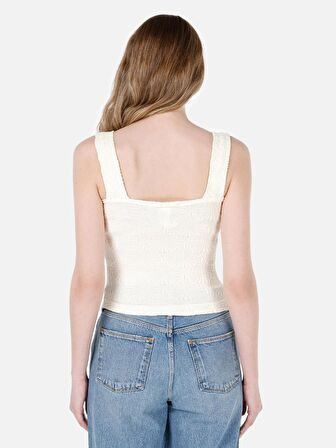 Dar Kesim Kolsuz Ekru Kadın Atlet Cl1067899