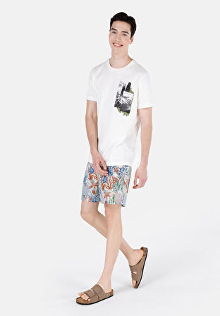 Regular Fit  Erkek Bej Deniz Şortu