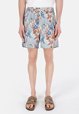 Regular Fit  Erkek Bej Deniz Şortu