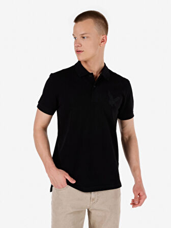 Siyah Erkek Polo K.kol