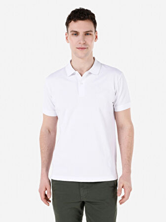 Beyaz Erkek Polo K.kol