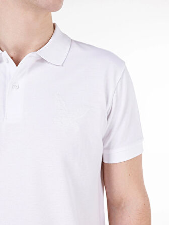 Beyaz Erkek Polo K.kol