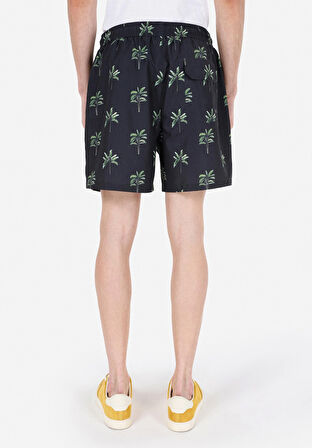 Regular Fit  Erkek Siyah Deniz Şortu