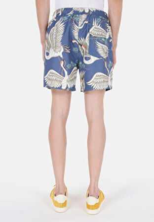 Slim Fit  Erkek Lacivert Deniz Şortu