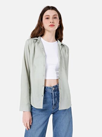 Yeşil Kadın Gömlek U.kol CL1068235