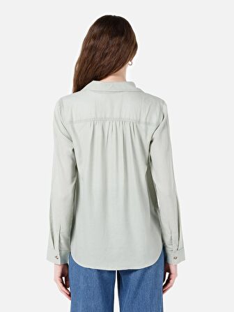 Yeşil Kadın Gömlek U.kol CL1068235