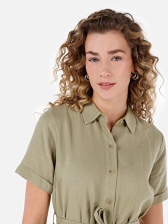 Yeşil Kadın Elbise CL1068244
