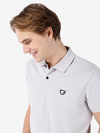 Normal Kesim Polo Yaka Taş Erkek Kısa Kol Tişört