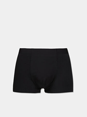 Modern Fit Düz Erkek Siyah Boxer