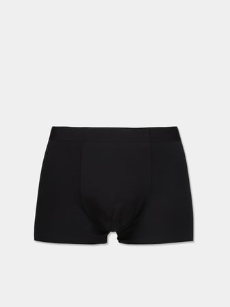 Modern Fit Düz Erkek Siyah Boxer