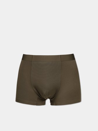 Modern Fit Düz Erkek Yeşil Boxer