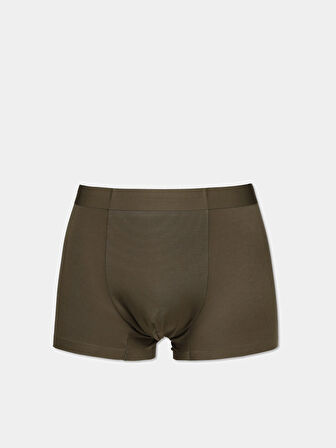 Modern Fit Düz Erkek Yeşil Boxer