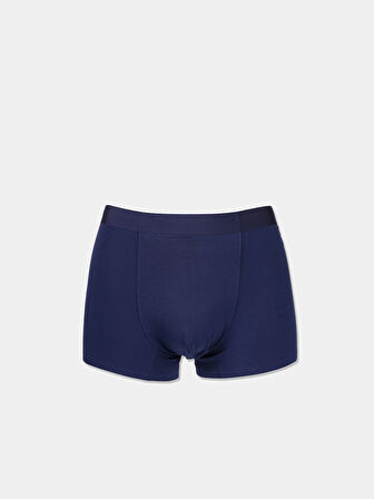 Modern Fit Düz Erkek Lacivert Boxer