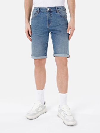 Normal Kesim Düşük Bel Düz Paça Erkek Jean Şort Cl1068547