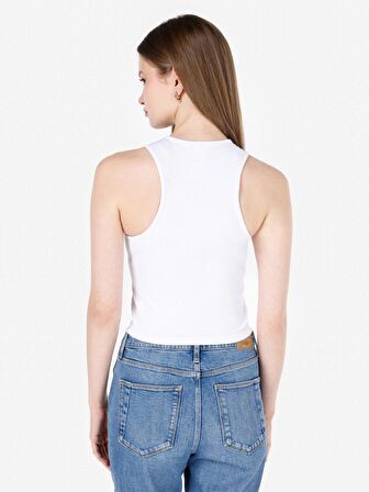 Dar Kesim Beyaz Kadın Atlet Cl1068572